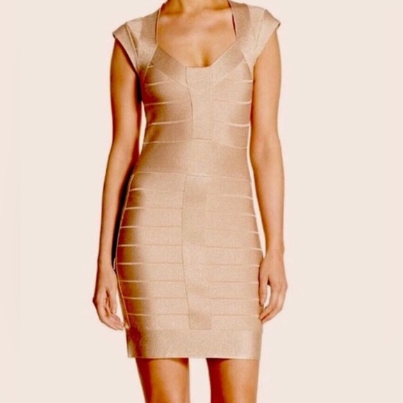 French Connection Dresses & Skirts - French Connection Miami Spotlight Bandage Bodycon Dress EUC size 8